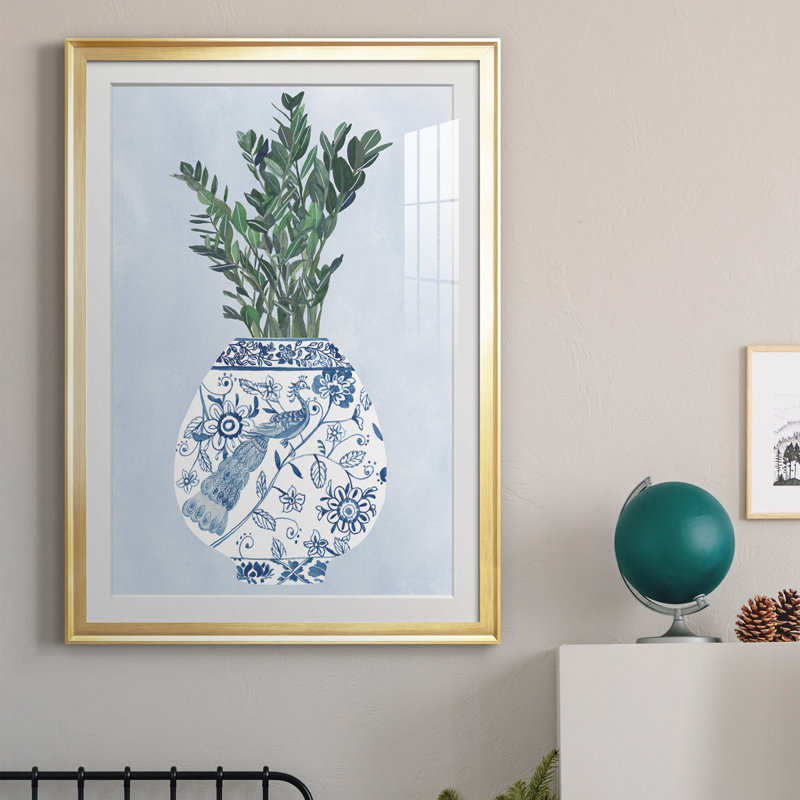 " Moonlight Vase I ", Gold, 24.5" H x 18.5" W x 1" D