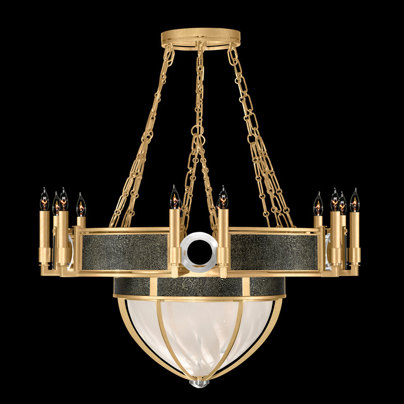 Mirage 15 - Light Chandelier, Black Knight/Gold/Nickel