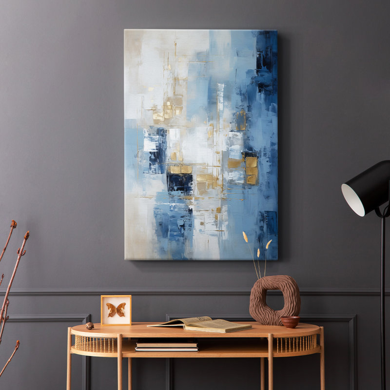 Série ABSTRACT Dxxxxi - Toile tendue avec châssis de qualité supérieure - Prêt à être accroché, H 18 po x l 12 po
