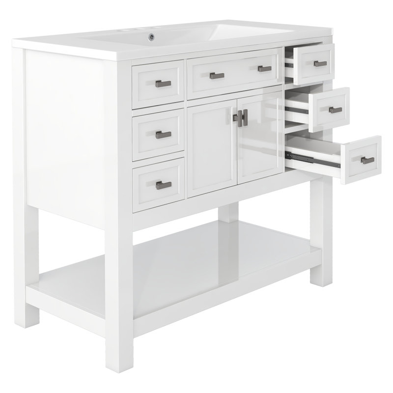 Meuble-lavabo simple 36 po avec plateau en résine Medwin