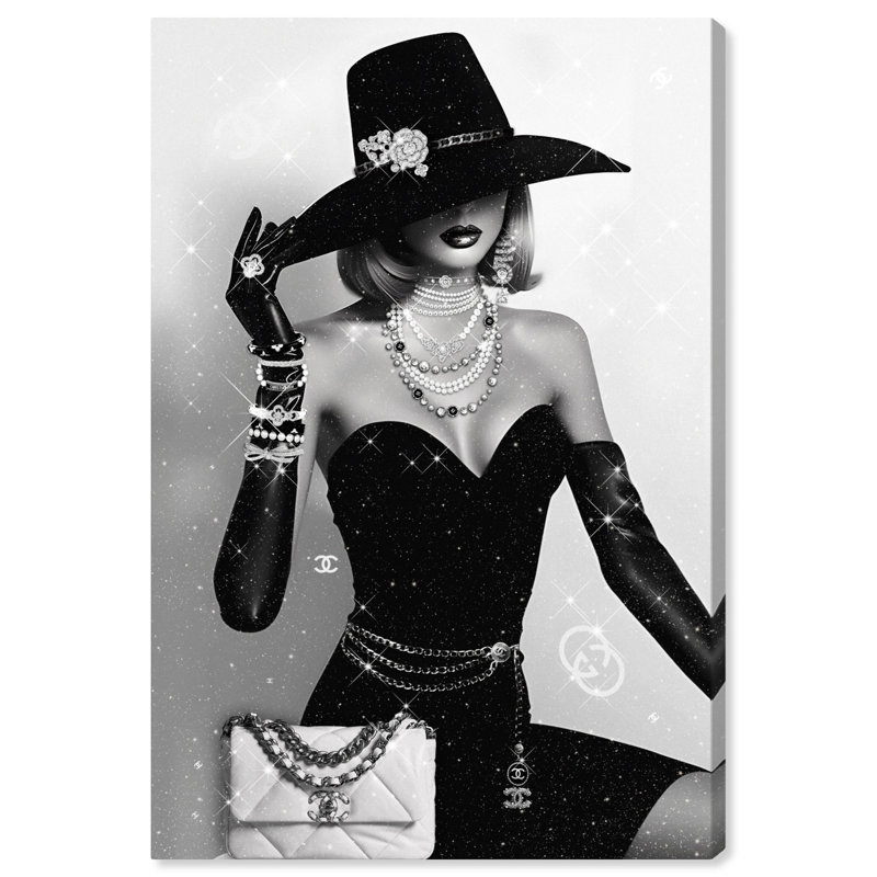 «Noir Elegance Canvas» par Art Remedy, H 15 po x l 10 po, Toile tendue