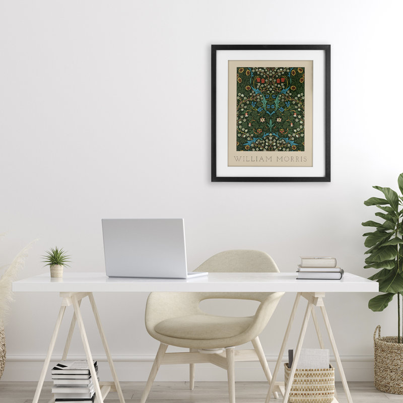 "Ornate Botanicals" William Morris, reproduction encadrée sous verre, design par Lil 'Rue, H 21 po x l 17 po