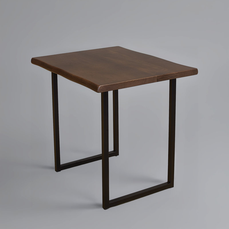 Table de bout Menzel, Bois brun foncé