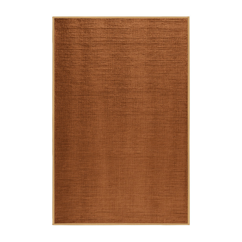 Tapis brun uni lavable à la machine, Rectangle 6 pi x 9 pi