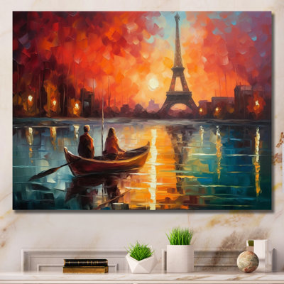 Peinture romantique sur toile I, soirée romantique