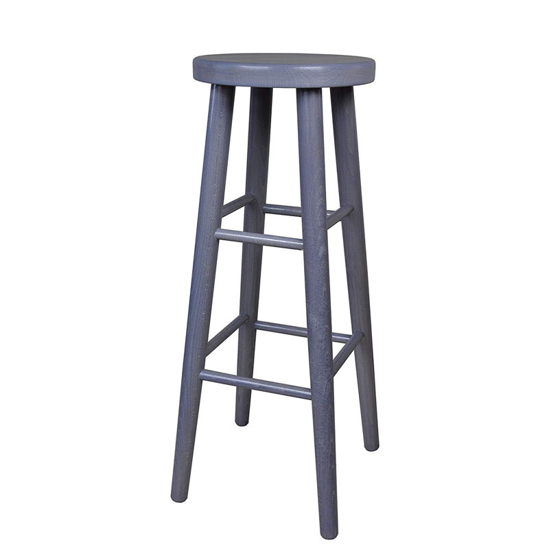 Solid Wood Counter Stool, Grey