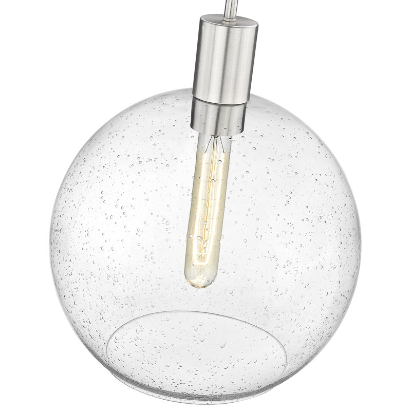 Luminaire suspendu 1 lumière Margo, Nickel brossé