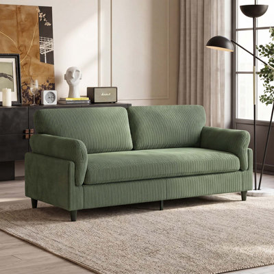 Causeuse en velours côtelé de style nuage avec charme Mid-Century et fabrication robuste pour une détente spacieuse