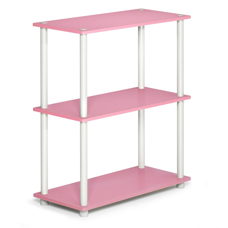 3-Tier Compact Multi-Purpose Shelf Display Rack, Console Table And More, Pink