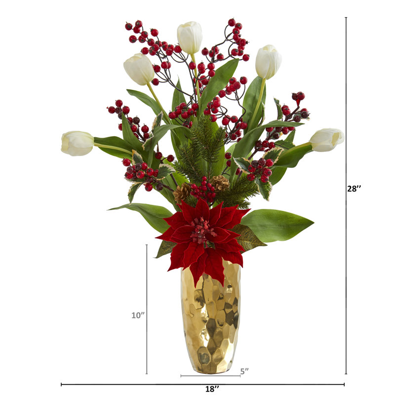 Arrangement de fleurs mélangé artificiel dans un vase