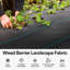 3ftx50ft 5oz Double-Layered Premium Weed Barrier Landscape Fabric