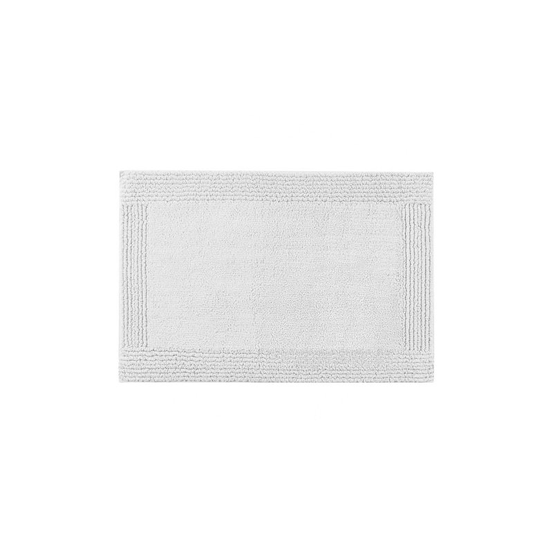 1 PCS 24X44" 100% Cotton Tufted 3000 GSM Reversible Bath Rug Grey, Light Gray, Single - 2' x 3'8"