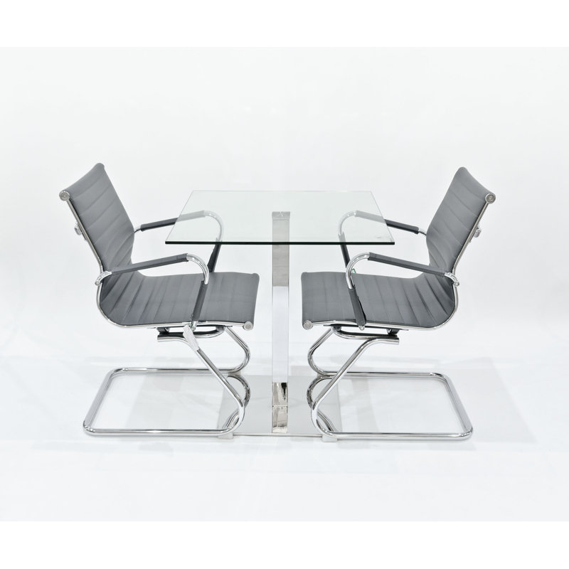 Derose 2 - Person Dining Set, Grey