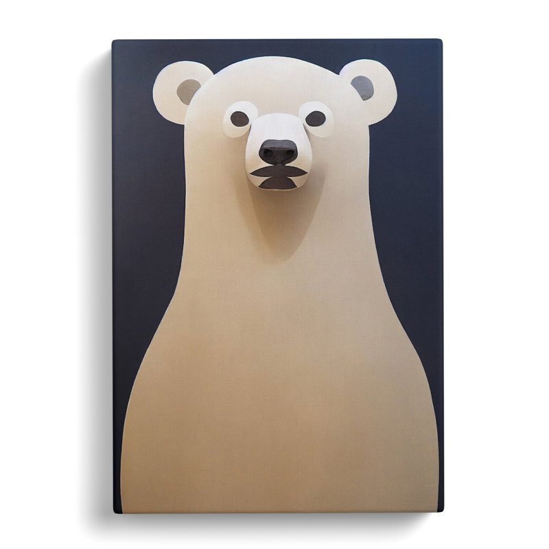 Tavon Polar Bear Minimalistic Vol.1 - Wrapped Canvas Print, 50cm H x 35cm W x 3cm D