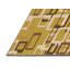 Tapis géométrique en laine jaune / brun-81288443