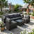 Brown Rattan Dark Gray