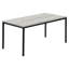 Table basse moderne dans le salon, rectangulaire de L 40 po, stratifié gris avec métal noir pour l'espace de la pièce, stratifié