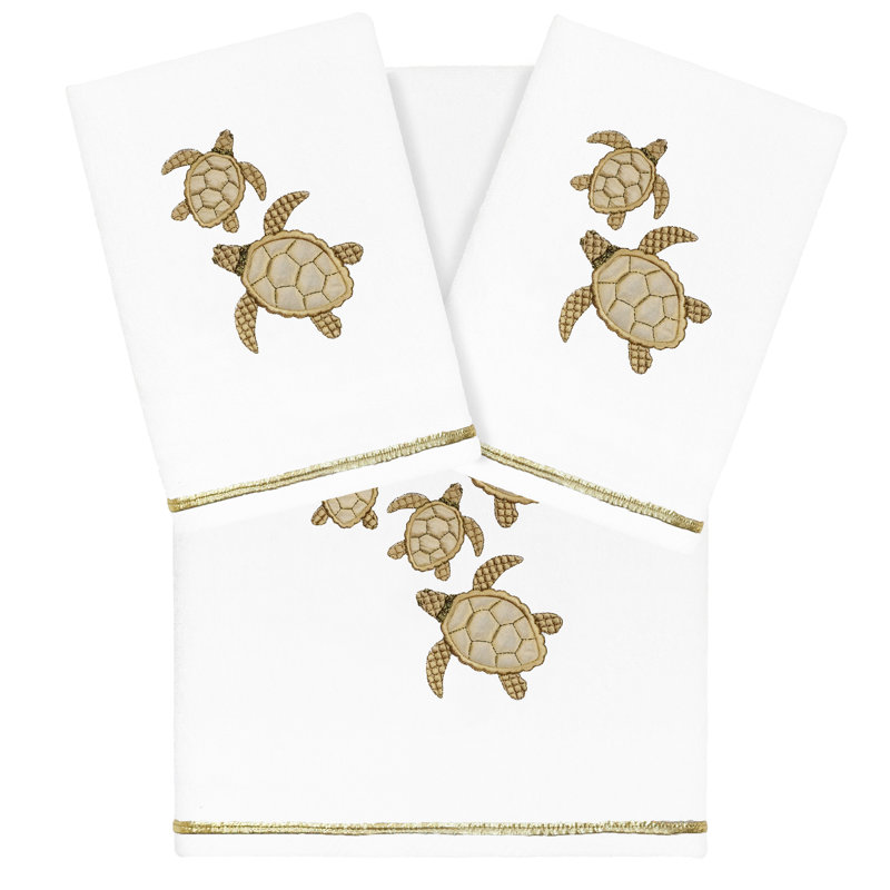  3 Piece 100% Turkish Cotton Towel Set, White