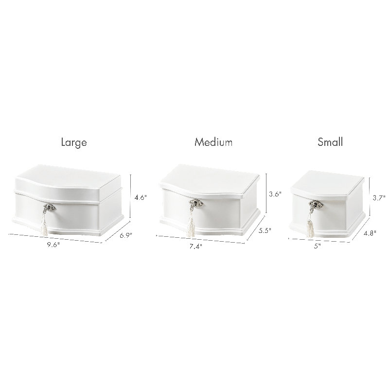 Boîte à bijoux musicale ballerine, Beige, 0,31 pi x 0,42 pi x 0,4 pi