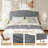 Upholstered Linen Headboard with Adjustable Height-1015513041-1015513040