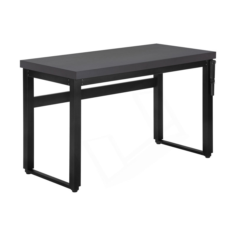 Adjustable Standing Computer Desk, Gray/Black