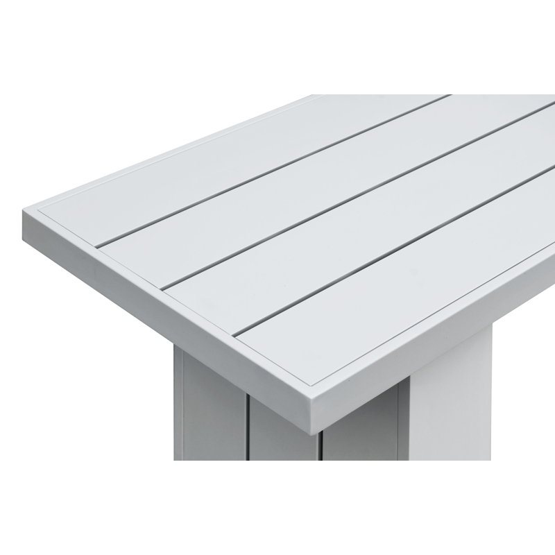 Banc de salle à manger d'extérieur en aluminium Peryman, chamois