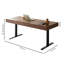 Bureau électrique à hauteur réglable, bureau en bois massif-583925345
