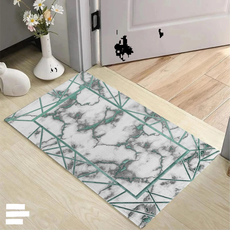 Abstract Flokati, Emerald, Rectangle 60 cm x 110 cm