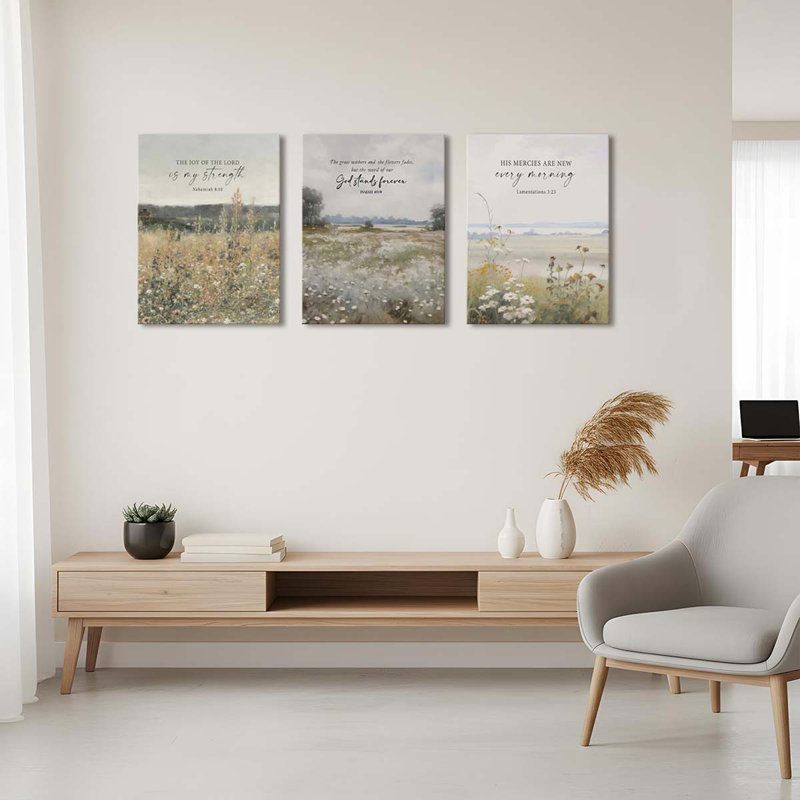 3 Piece Wrapped Canvas Print, 40 cm H x 60 cm W