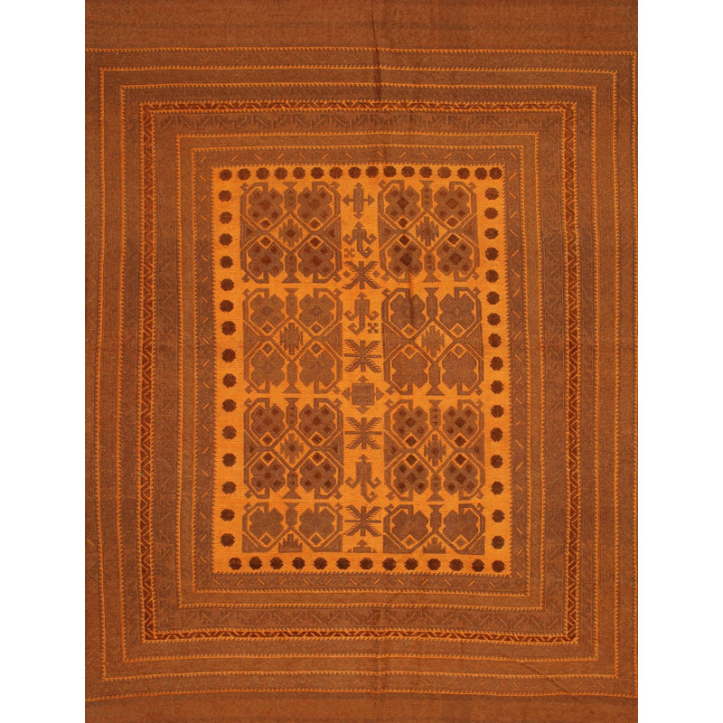 Tapis oriental brun / orange, Rectangle 5 pi x 7 pi