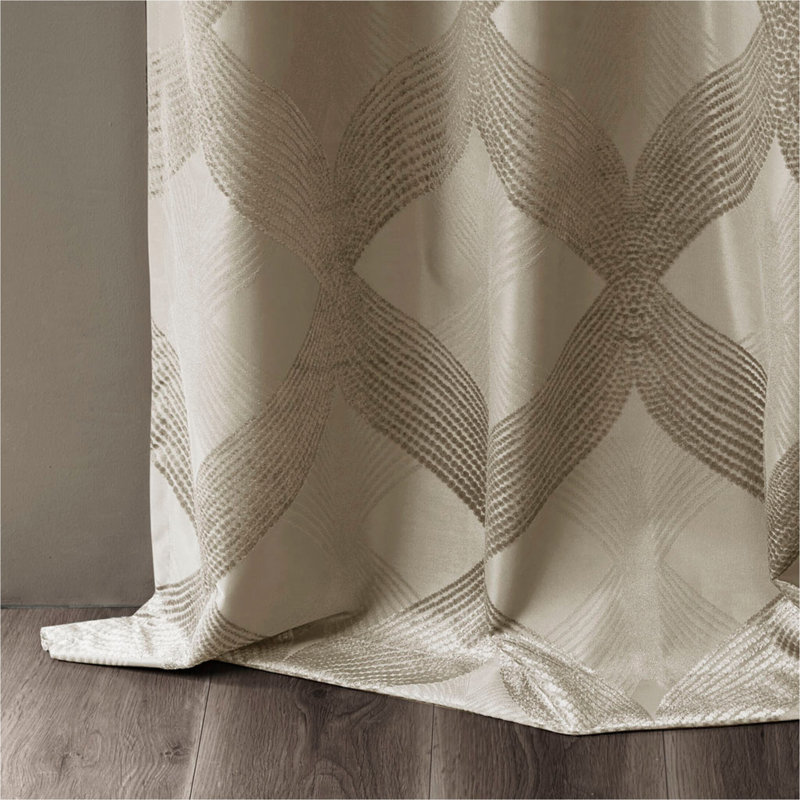 Rideau occultant en tricot jacquard Ogee