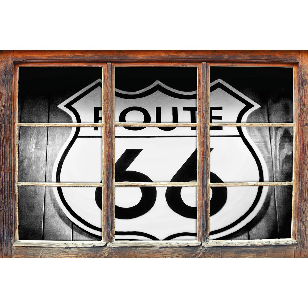 Wandtattoo Modernes Route 66 Schild