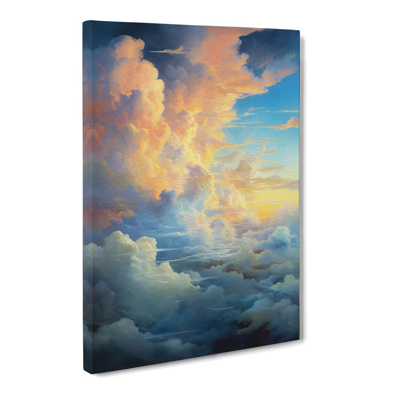 Cloudy Sky Tachisme - Wrapped Canvas, 50cm H x 35cm W x 3cm D