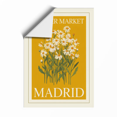 Madrid Flower Market Vintage - Framed Print