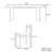 Simple retro rectangular dining table set-106735848