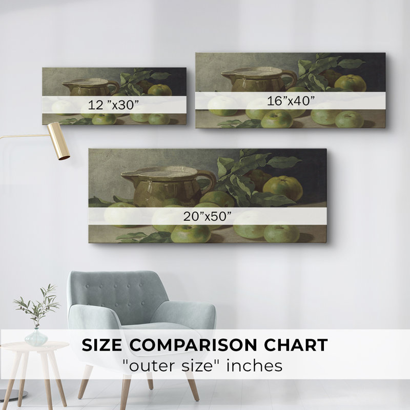 Botanical Series-CDLxxxxi - Toile tendue avec châssis - Prêt à être accroché, H 20 po x l 50 po