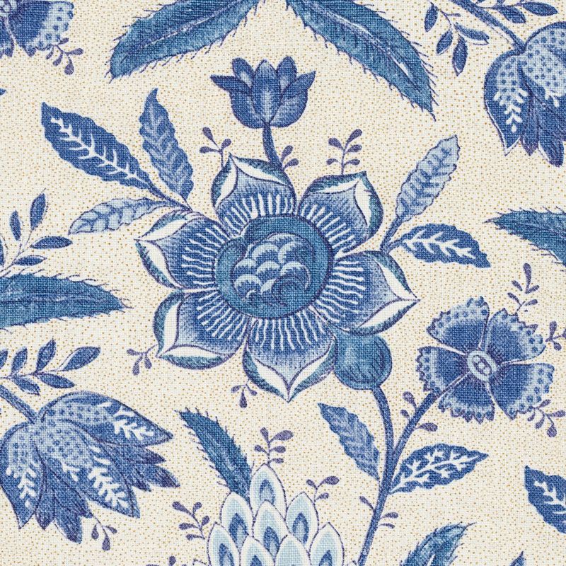 Lafayette Botanical Fabric, Cornflower
