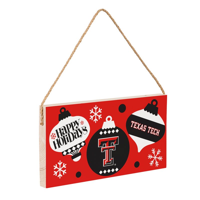 Plaque murale en bois 6 x 11 Texas Tech University