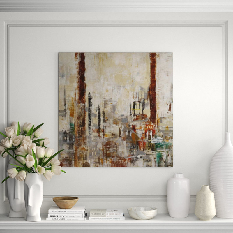 Rhyolite City II Painting by Leftbank Art, 40" H x 40" W, Knife Gel
