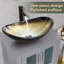 Ensemble de meuble-lavabo à double cuve avec lavabo vasque, comptoir en bois manufacturé, robinet et drain Sharee-2076617871-2076617968