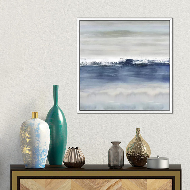 Nuanced 1 Piece Wall Art on Canvas, 66.04 cm H x 66.04 cm W, White Floater Framed