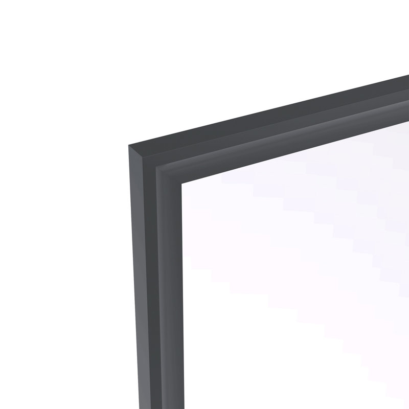 Miroir de salle de bain rectangulaire surdimensionné de 60 po x 40 po avec cadre noir et grands miroirs muraux décoratifs pour salle de bain Miroir mural vertical ou horizontal avec cadre en aluminium