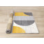 Tapis jaune à motif géométrique Vihana