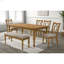 Ensemble de 2 chaises de salle à manger en bois de chêne naturel antique