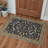 Adonis Vintageon Vintage Machine Washable Black / Green Indoor Area Rug with Non-Slip Backing-1805967529