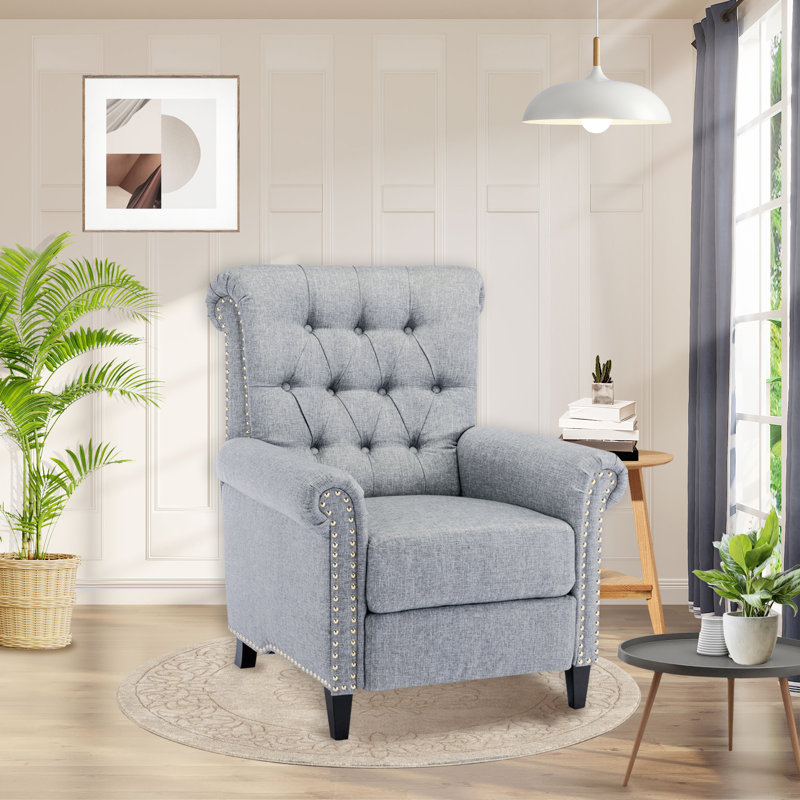 Fauteuil inclinable Eliathan, 100 % lin gris