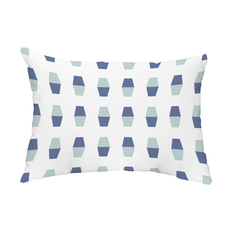 Housse et insert de coussin rectangulaire pour l'extérieur Bowling Pins, bleu