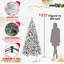 Arbre de Noël floqué avec support en métal-2107438445-2107438441
