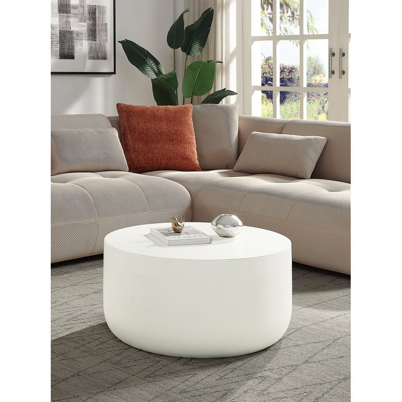 Dustan Natural White Finish Coffee Table