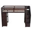 Lit mezzanine simple avec rangement peu encombrant, bois massif, design moderne, parfait pour les enfants